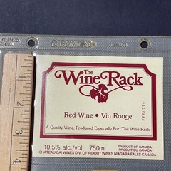 Vintage Chateau-Gai The Wine Rack Red Wine Niagara UNUSED Paper Label Q29