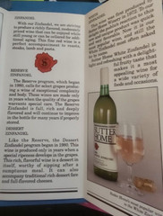 Vintage 1985 Brochure from Sutter Home Zinfandel Winery Napa Valley California