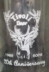 Tivoli Deer Kittredge CO – 20th Anniversary 1982-2002 Champagne Glass – 9&Prime; Tall