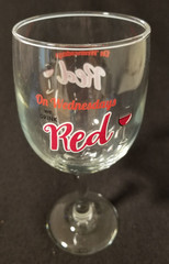 On Wednesdays We Drink Red – Fun Wine Glass – Red & Black Artwork – 7&Prime; Tall