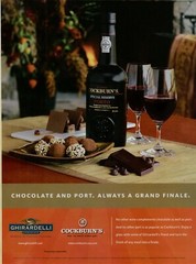 2004 Cockburn&rsquo;s Porto Wine Ghiradelli Chocolate Grande Finale Vintage Print Ad