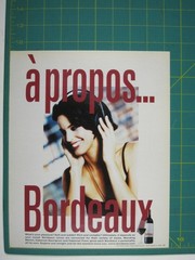 Print Ad Bordeaux Wine A Propos New York Vintage 1999 Classy Retro