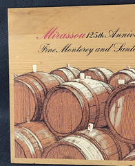 Vintage Mirassou Wine Winery 125th Anniversary 1854-1979 Box Lid Bar Pub Decor
