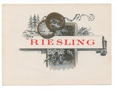 1890s Riesling Wine Label with nice Graphics Louis Roesch San Francisco CA