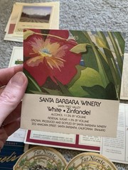 Lot of Vintage 1980s Wine Bottle Reproduction Labels Napa Valley White Zinfandel
