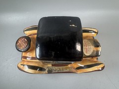 Vintage 1969 Borghini Italy Ceramic Car Wine Bottle Unopened Full Decanter