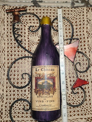 Vintage 3D Wine Kitchen Wall Art Bar Decor Wine Bottle Glass and Corkscrew
