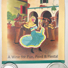Viva La Rubia Table Wine Fun Food and Fiesta Vtg Poster 19×27 Napa Mariachis