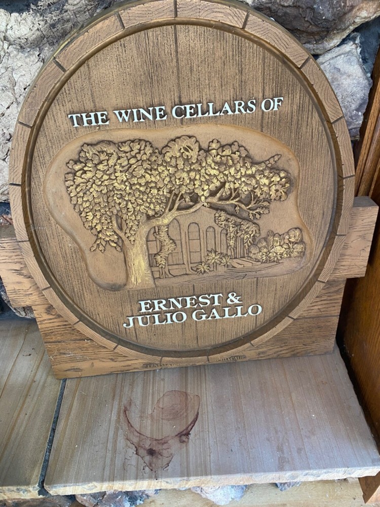 The Wine Cellars Of Ernest & Julio Gallo Barrel Sign Rare E&J Gallo Winery