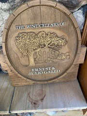 The Wine Cellars Of Ernest & Julio Gallo Barrel Sign Rare E&J Gallo Winery