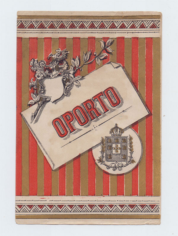 PORTUGAL OPORTO PORT WINE OLD UNUSED LABEL ca. 1900