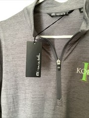 Travis Mathew Pullover Men&rsquo;s Medium Grey NWT Crestview 1/4 Zip Korbel Champagne
