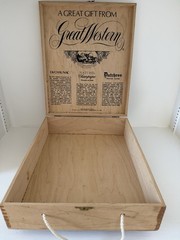 GREAT WESTERN CHAMPAGNE NEW YORK STATE WOOD WOODEN BOX 11”x13.5”