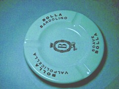 VINTAGE CERAMIC WINE ASHTRAY 5.25&Prime; BOLLA VALPOLICELLA BARDOLINO SOAVE MADE USA