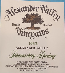Lot of 3 Alexander Valley Vineyards Bottle Labels (1982 & 1983) California WINE