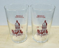 1983 Mainzer Weinmarkt Mainz Germany Wine Market Wine Sampler Shot Glass Pair