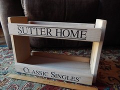 Sutter Home Wines ~ Classic Singles ~ Dual Rack WOOD STORE DISPLAY Ltd Promo