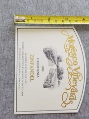 4 Vtg Moresco Vineyards CA Wine Bottle Labels Zinfandel Petite Sirah Chardonnay