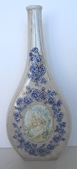 1964 CHERUB CAMEO VASE MARBLE LOOK SERCHI WINE DECANTER MADE IN ITALY