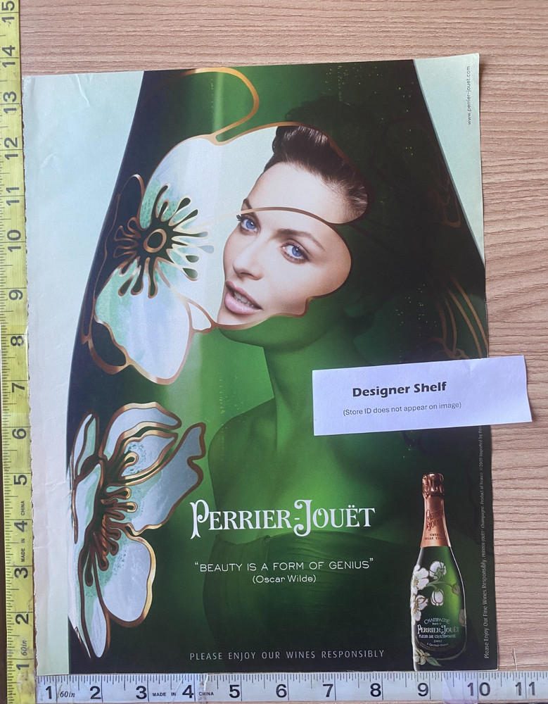 Perrier Jouet Champagne Lady In Bottle Scene 2010 Magazine Advertisement