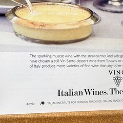 1992 Italian Import Wines Vintage Print Ad 90s Table setting Decor Advert Art