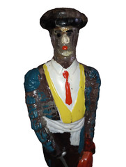 1955 GLASS MATADOR BOTTLE BULLFIGHTER DECANTER DALMAU HERMANOS TARRAGONA SPAIN