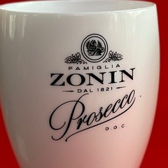 (2) rare FAMIGLIA ZONIN PROSECCO sparkling wine ACRYLIC promo GLASSES – NEW