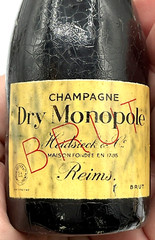 Vintage Dry Monopole Brut Champagne 5” Candles Wine Bar Man Cave Promo Advertise
