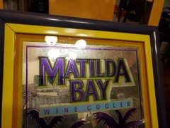 Vintage 1980&rsquo;s Matilda Bay Wine Cooler 16×19&Prime; Framed Mirror Sign Tiki Bar Lounge