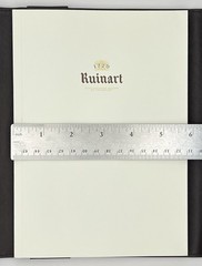 Ruinart Champagne Brown Leather Notebook Cover, Notepad & Giftbag – Luxury