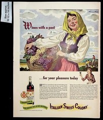 1943 Italian Swiss Colony California Burgundy Wine Woman Vintage Print Ad 37972