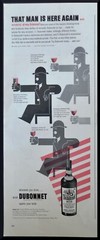 1949 Dubonnet PRINT AD That Man is Here Again Drink Recipes
