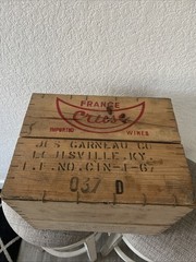 Vintage France Cruse Covered Wine Crate 12 Bottle 1967 pommard , Empty