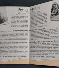 Old Liquor Advertising Leaflet Dry Imperator Champagne Robinson Lloyds New York