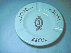 VINTAGE CERAMIC WINE ASHTRAY 5.25&Prime; BOLLA VALPOLICELLA BARDOLINO SOAVE MADE USA