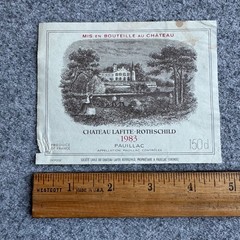 Vintage 1983 Chateau Lafite Rothschild 1.5L Wine Bottle Label Original
