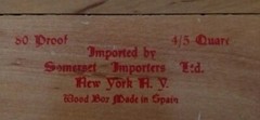 Vntg Carlos I Brandy Wooden Box Pedro Domecq Spain 12&Prime; x 4 1/2&Prime; x 3 1/2&Prime; (C12)