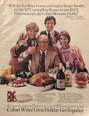 1983 Cribari Wine Mountain Chablis VTG 1980s 80s PRINT AD Holiday Get-Together