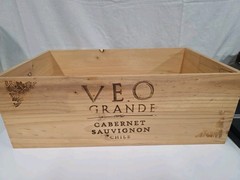 Veo Grande Cabernet Sauvignon Chile Wood Crate 12 Bottle 21 In By 12 In By 7 In