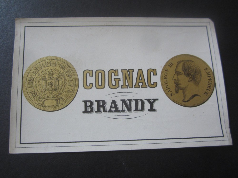 c.1890&rsquo;s – COGNAC BRANDY – NAPOLEON III – Liquor Bottle LABEL