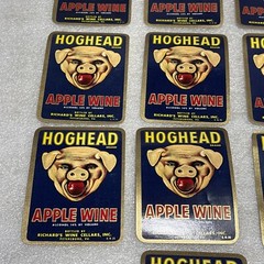 Lot of 24 Vtg UnUsed NOS HogHead Wine Label Richards Cellars, Petersburg, VA