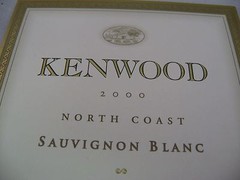 Vintage 2000 Kenwood Sauvignon Blanc Wine Label North Coast California