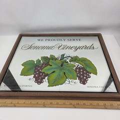 Bar Mirror Sonoma County Windsor California Vineyards Wine Country Wall Decor
