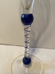 Martini & Rossi Asti Champagne Flute Glass Millennium 2000 Flared Design 9.5”