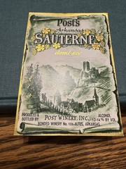 Vintage Posts Sauterne Wine Bottle Label Altus Arkansas Unused Frame Collect Old