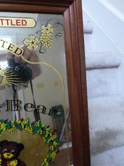VINTAGE RHINE BEAR Liebfraumilch White Wine Mirrored Sign Bar Pub 18.25&Prime;x15.25&Prime;