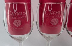 Caymus Vineyards Wine Glass Set of 4 Napa Valley California Stemware 6.75&Prime; Tall