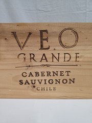 Veo Grande Cabernet Sauvignon Chile Wood Crate 12 Bottle 21 In By 12 In By 7 In