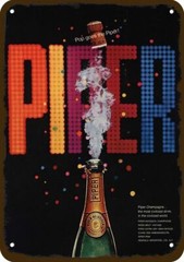 1968 PIPER HEIDSIECK Champagne Vintage-Look ***DECORATIVE REPLICA METAL SIGN***