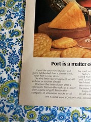 Vintage 1969 Taylor New York State Port Wine Print Ad Clock Wine Glass